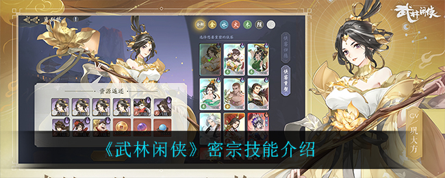 武林闲侠密宗技能是哪些? 角色成长路径与技能规划